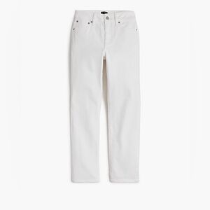 J. Crew Factory Curvy Essential Straight White Jean in All-Day Stretch